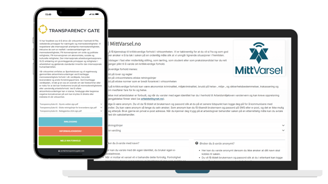 Mittvarsel - Transparencygate - PC - Mobil