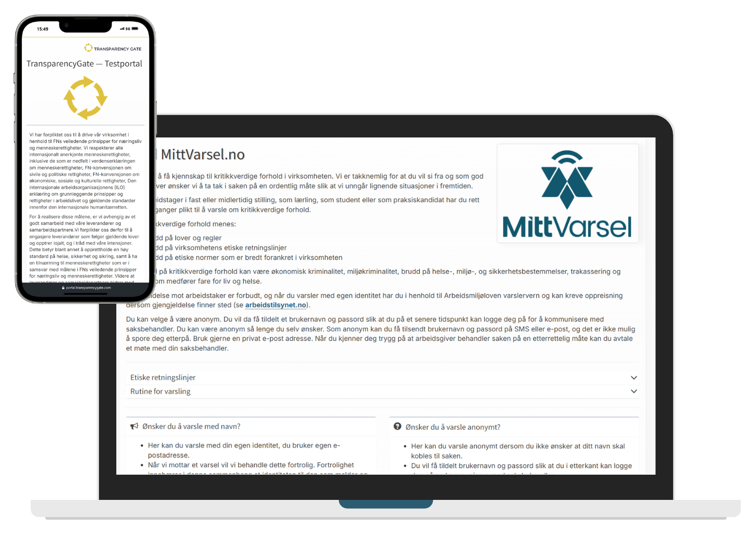 Mittvarsel - Transparencygate - PC - Mobil