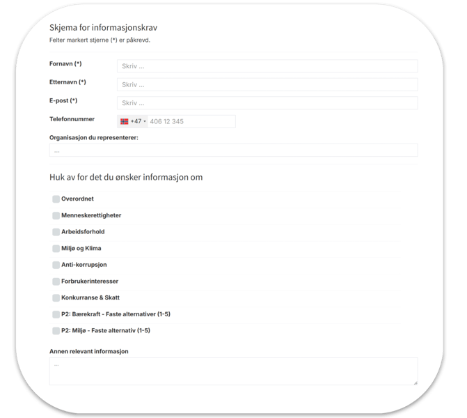 TransparencyGAte - Informasjonskrav -rund1